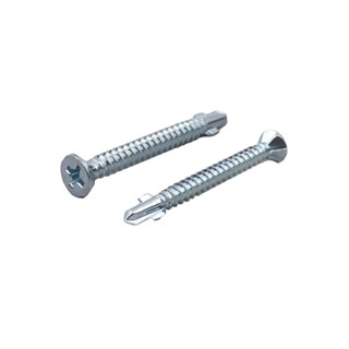 SELF-DRILLING สกรูยึดไม้ฝามีปีก DEXZON TF 7X1-1/2 นิ้ว 500 ตัวSELF-DRILLING SCREW WITH WINGS DEXZON TF 7X1-1/2IN 500EA