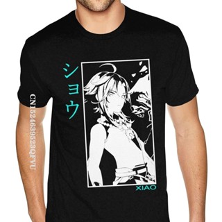 Cotton T-Shirt Xiao Genshin Impact Classic Tees Fashion Tshirt Men Oversized Anime Tshirt Men Japanese Anime Brand _03