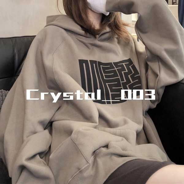 Crystal SS23 เสื้อแขนยาว ฟชั่นส รูปแบบใหม่ ใส่สบายๆ เสื้อกีฬา oversize PFWYP-6835#