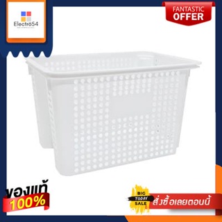 ตะกร้าเอนกประสงค์ทรงเหลี่ยมซ้อนได้ Circle KASSA HOME รุ่น API-5090-L สีขาวStackable multi-purpose basket Circle  Model A