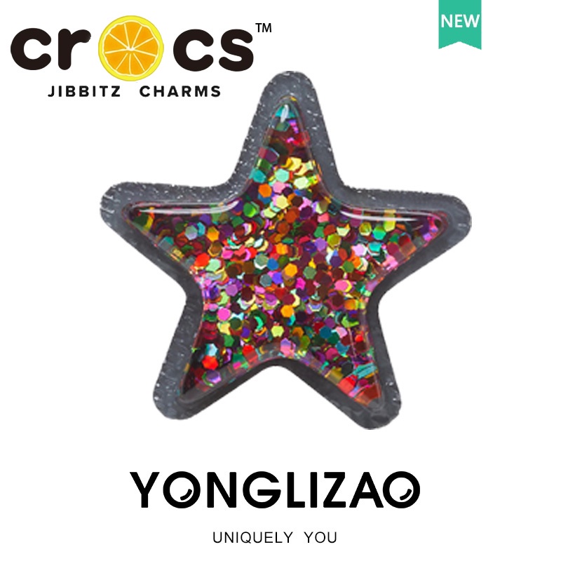 JIBBITZ cross charms ตัวติดรองเท้า ดอกไม้สายรุ้ง ตัวติดรองเท้า cross