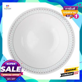 Line ชามโอปอทรงกลม Dotted Line Kassa Home รุ่น Pbw65 ขนาด 6.5 นิ้ว สีขาว - ฟ้าdotted Line Opal Bowl  Home Pbw65 Size 6.5