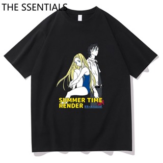 Anime Summer Time Rendering T Shirt Men Harajuku Cartoon Shinpei Ushio Tshirt Unisex Manga Summer Time Render Tees _02