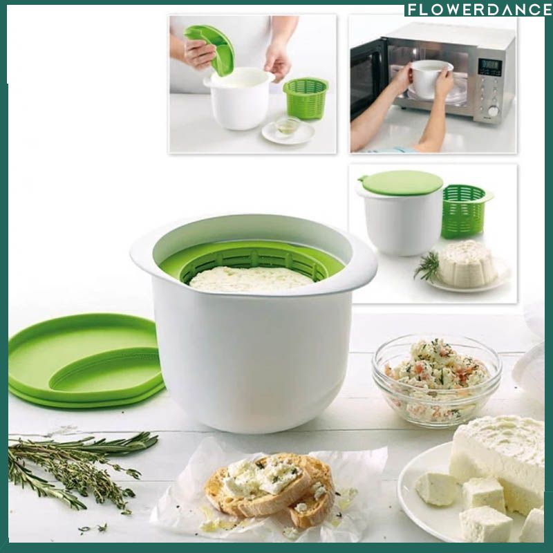 พลาสติกโฮมเมดชีสชงกรีกโยเกิร์ตชงกดแม่พิมพ์ชุด Bpa ฟรีชีสทำเครื่องชุดอาหารเพื่อสุขภาพแม่พิมพ์ Flowerd