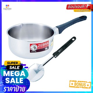 ตราหัวม้าลายSaucePan ซม.หม้อด้ามญี่ปุ่น18แถม ทัพพีเล็กFocusZebraJapanese SaucePan cm 18withLadle#Focus