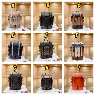 Coach backpack man กระเป๋าเป้ ผู้ชาย กระเป๋าแล็ปท็อป กระเป๋านักศึกษา เดินทาง หนังแท้ ปีนเขา ความจุสูง