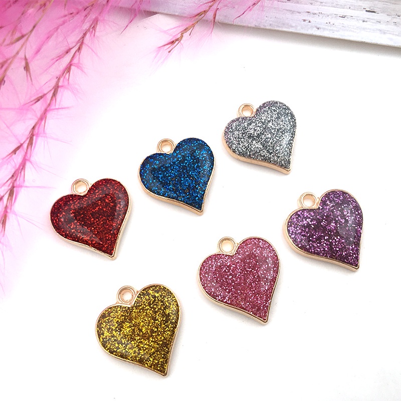 จี้ลูกปัด รูปหัวใจ สีเขียว หัวหอม ลูกพีช เครื่องประดับ สําหรับตกแต่งสร้อยคอ สร้อยข้อมือ วันวาเลนไทน์ DIY 5 ชิ้น