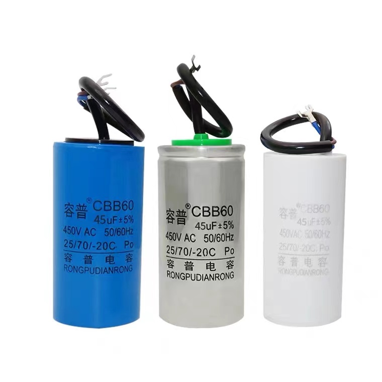CBB60 45UF 450V ตัวเก็บประจุวิ่งตัวเก็บประจุ 45UF 450V