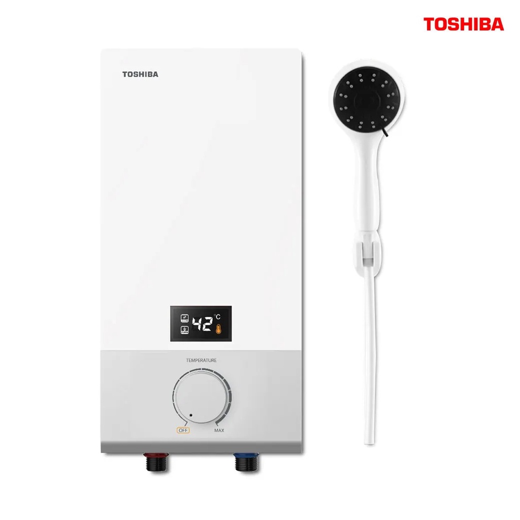 TOSHIBA เครื่องทำน้ำอุ่น (3800 วัตต์,สีขาว) รุ่น DSK38ES5KW