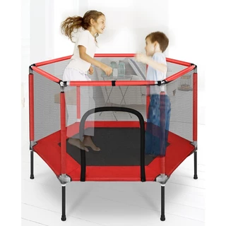 Trampoline แทรมโพลีน4.5 ฟุต ของเล่นเด็ก แทมโพลีน นาด140*122ซม. แทรมโพลีน กระโดด สปริงบอร์ดออกกำลัง แทรมโพลีนเด็ก