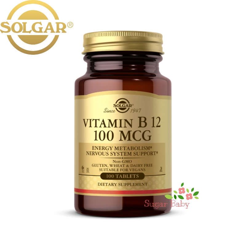 Solgar Vitamin B12 (100 mcg) 100 Tablets วิตามินบี 12 (100 เม็ด)