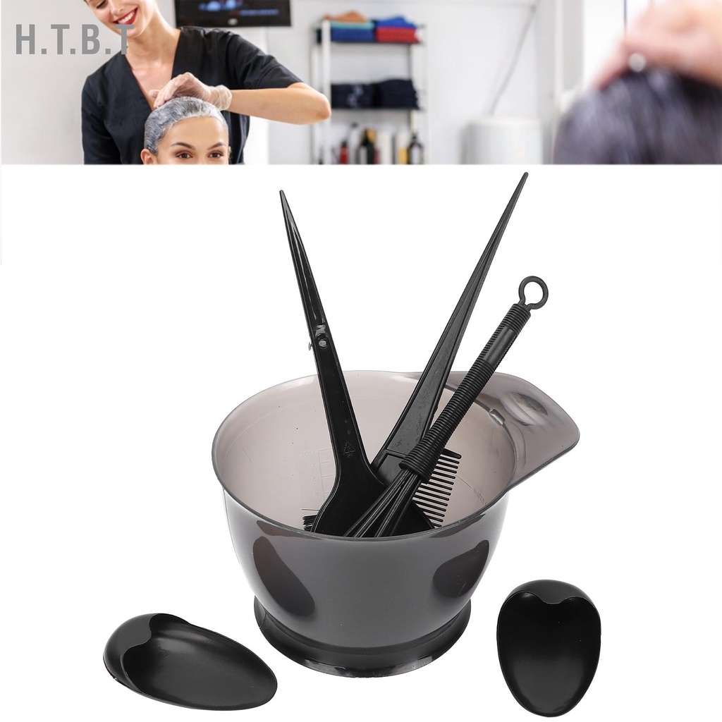 H.T.B.T 5 PCS Professional Salon Hair Coloring ชุด แปรงย้อมผมชามหวีย้อม ...