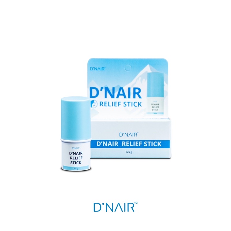 D’NAIR ดีแน่ Relief Stick บาล์มสติก บาล์มแท่งสูตรเย็นบรรเทาอาการปวด คอ บ่าไหล่ สำหรับผู้มีปัญหาออฟฟิ