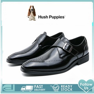 Hush Puppies รองเท้าหนัง รองเท้าทํางาน แบบเป็นทางการ สไตล์เกาหลี สําหรับผู้ชาย ไซซ์ 45 46 47 48