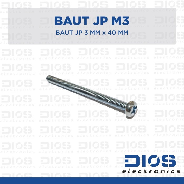 JP Bolt 3 mm x 40 mm / M3 / Bolt (นาที 10 ชิ้น)