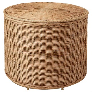 IKEA พร้อมส่ง สตูลบุนวมแบบมีที่เก็บของหวาย TOLKNING โทลค์นิง ผลิตด้วยมือ หวาย