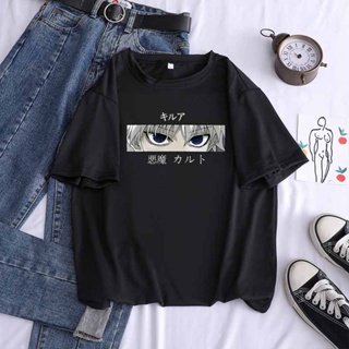 READY STOCK 2021 New Hunter X Hunter Round Neck Loose Short-sleeved T-shirt Female Gon Killua Printed Top Fashion C_02