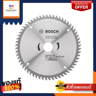 CIRCULAR ใบเลื่อยวงเดือน BOSCH ECO 7" 60 ซี่ฟันCIRCULAR SAW BLADE BOSCH ECO 60-TEETH 7"