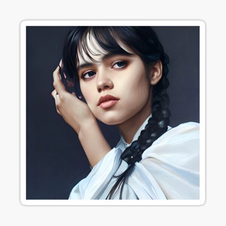 สติ๊กเกอร์กันน้ำ สติ๊กเกอร์ติดรถ แม่เหล็กติดตู้เย็น Wednesday Addams Jenna Ortega WEDA17