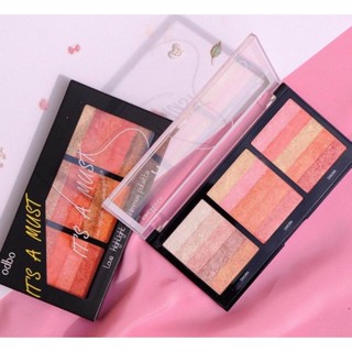 Odbo It A Must Love Highlight X Shimmer Oalette OD-117บลัชออน15สี ของแท้100%