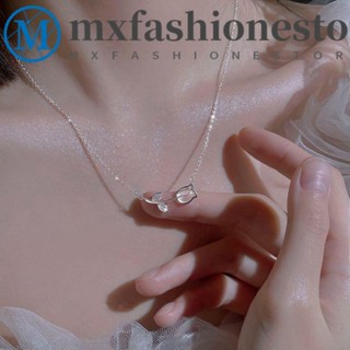 Mxfashione สร้อยคอโซ่ จี้ดอกทิวลิป เครื่องประดับ สําหรับผู้หญิง