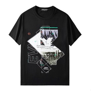 【CYBERPUNK】CROXX 21SS Wasteland Punk futuristic print cotton t shirt loose techwear streetwear EVA TEES-5XLDIY เสื้_12