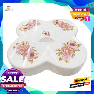 Set ชุดสำรับอาหาร5หลุม1ฝาปิดพร้อมถาดลายดอกไม้เล็ก Kasse Home รุ่น A3598006 ขนาด 28.5 ซม. สีชมพูdining Set 5 Holes 1 Lid