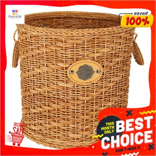 BASKET ตะกร้ากลมมีหู MONARCH 27x27x26 ซม. สีน้ำตาลBASKET MONARCH NATURE 27X27X26CM