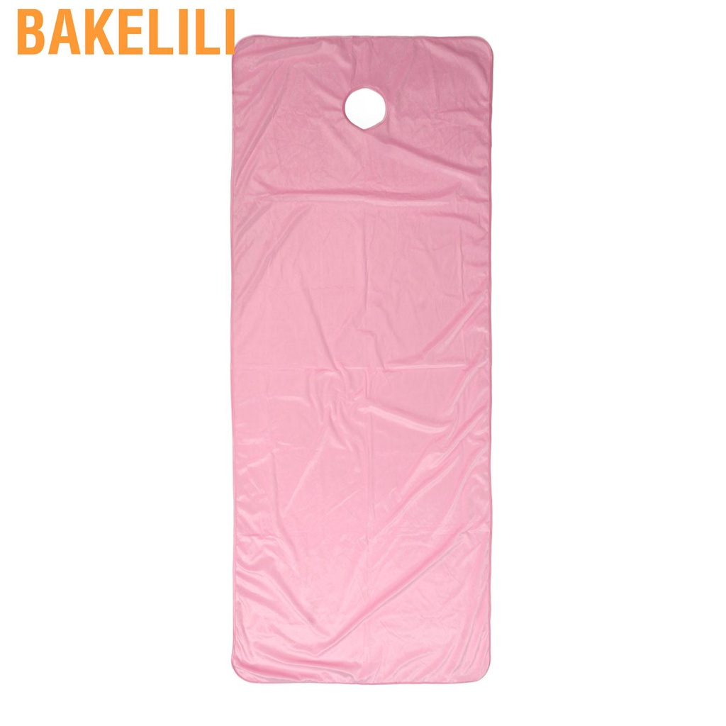 Bakelili Massage Table Sheet with Hole Pink Beauty Salon SPA Warm Thick Short Plush Bed Cover
