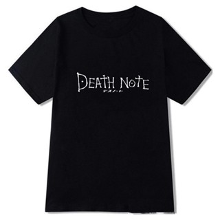 เสื้อยืดแขนสั้นลําลอง พิมพ์ลายโลโก้ Death Note แฟชั่นฤดูร้อน_12