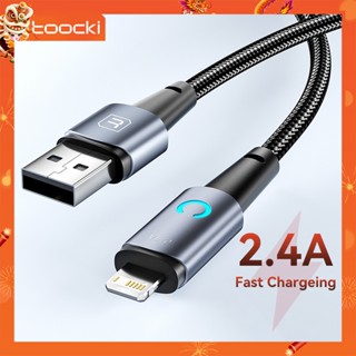 Toocki 2.4A สายชาร์จ USB lOS ที่ชาร์จเร็วสุด ๆ PD 20W สายชาร์จข้อมูล Type-C ถึง lOS สําหรับ Apple