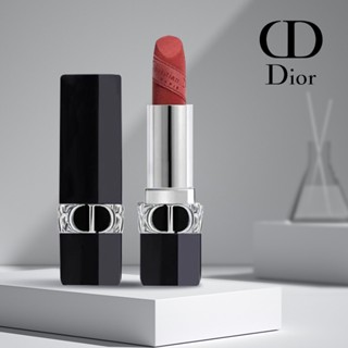 พร้กล่องและกระเป๋าแบรนด์ Hot พร้อมส่ง ลิปบาล์ม Rouge Dior Colored Lip Balm Floral Lip Care - Natural Couture Color