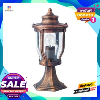 Lamp โคมไฟหัวเสาภายนอก 1xE27 LUZINO รุ่น KEMARIN RH1075A4(BG) สีทองรมดำOutdoor Post Lamp 1xE27 LUZINO Model KEMARIN RH10