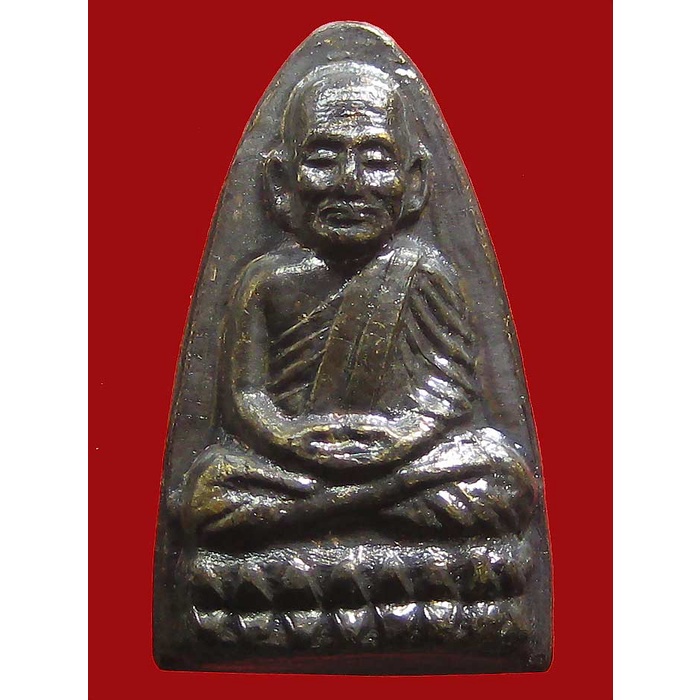 (2) หลวงปู่ทวด ปี 24 พิมพ์ 3 จุด เนื้อทองเหลืองรมดำ