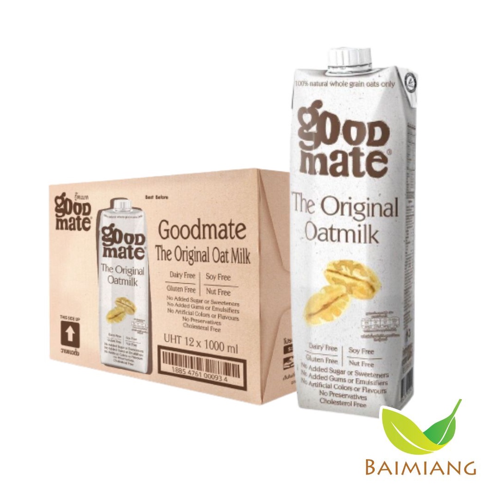 (ยกลัง) Goodmate นมโอ๊ตสูตรออริจินอล ขนาด 1000 มล. 12กล่อง (03557-12)