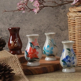 Ceramic Vase แพ็คคู่ 2 ชิ้น แจกันดอกไม้เซรามิค สำหรับการตกแต่งบ้าน มีหลายแบบหลายสีให้เลือก
