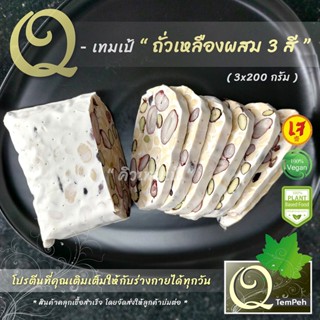 เทมเป้ ถั่วเหลืองผสม 3 สี 600g (3x200g) ผลิตภัณฑ์อาหารธัญพืช โปรตีนสูง วิตามิน B12 และโพรไบโอติกส์ที่ดีต่อสุขภาพของคุณ