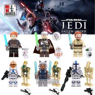 ฟิกเกอร์ Obi-Wan Star Wars Fallen Order Ahsoka 501 Airbrne Trooper Cal Kestis ขนาดเล็ก ของเล่นสําหรับเด็ก TV6103