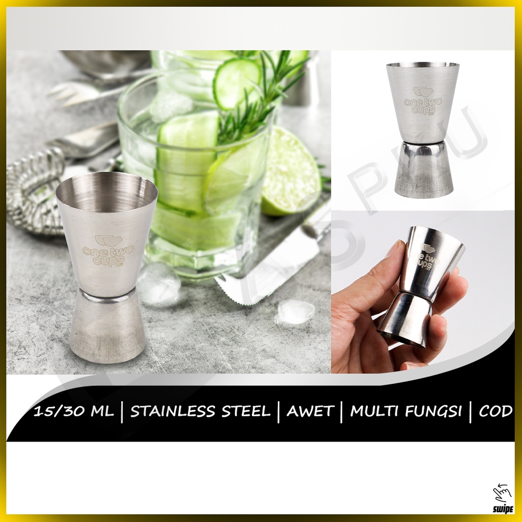 Jigger ถ้วยแก้ว Bantender ถ้วยตวงเครื่องดื่มผสม