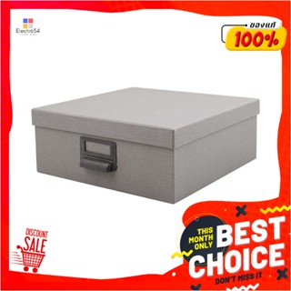 CARDBOARD กล่องกระดาษ STACKO INDEX HOME 25x25x10 ซม. สีเทาCARDBOARD STORAGE BOX STACKO INDEX HOME 25X25X10CM GREY