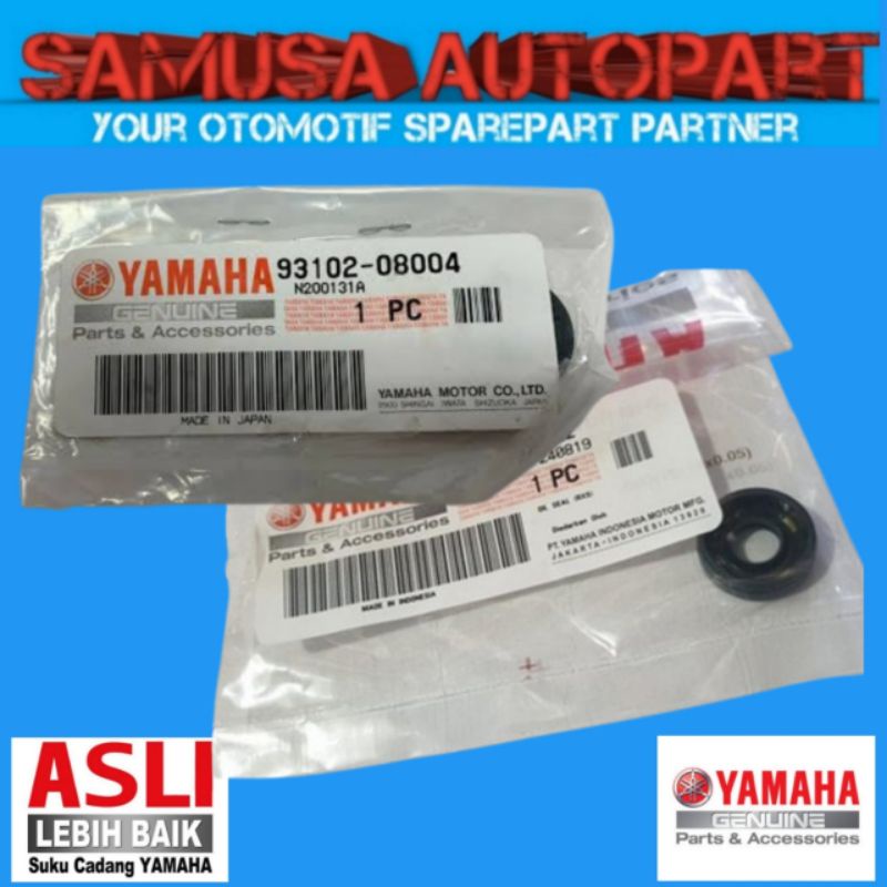 ซีลชุดปั๊มน้ํา YZ125 YZ125X YZ250F YZ250FX YZ450F WR250F 93109-08822 + 93102-08004