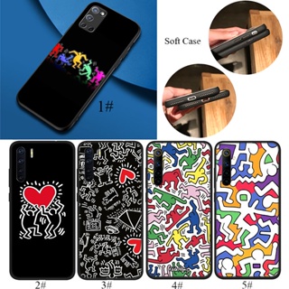 Pj57 เคสโทรศัพท์มือถือแบบนิ่ม ลาย Keith Haring สําหรับ OPPO A5S A7 A8 A12 A12S A31 A37 A39 A57 A59 A77 A83 F1S F3 F7