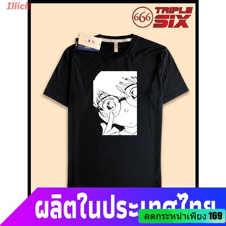 Illicit นักสืบโคนันเสื้อยืดถักฤดูร้อน เสื้อยืดพิมพ์ลายการ์ตูน DETECTIVE CONAN แฟชั่นสตรี Detective Conan Short sleeve T-