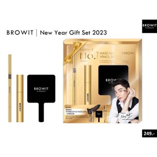 Browit No.1 Mascara &amp; Eyebrow Pencil Set 3ชิ้น