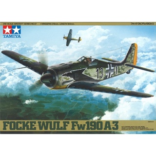 🏆 TAMIYA 61037 ชุดประกอบจำลองมาตราส่วน 1:48 Focke-Wulf Fw190 A-3 ต้องไปสร้างและทำสีเอง