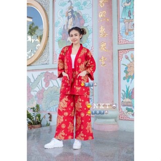 👘 เสื้อยูกาตะ&amp;กางเกง ผ้าฝ้าย ต้อนรับปีใหม่  ชำระปลายทางได้คะ