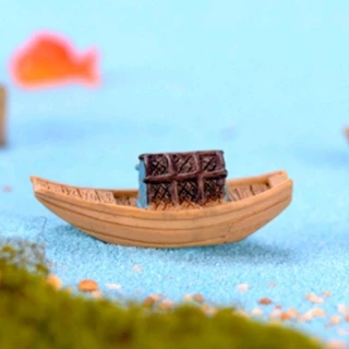 6)เรือโมเดล เรือจิ๋ว ของจัดสวนจิ๋วสวนถาด ขนาดเล็ก