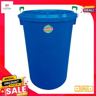 บิ๊กวันPlasticBucket ขนาดถังน้ำทรงอ้วนพร้อมฝา80 ลิตรสีน้ำเงินBigOne PlasticBucket Lid With80LBlue