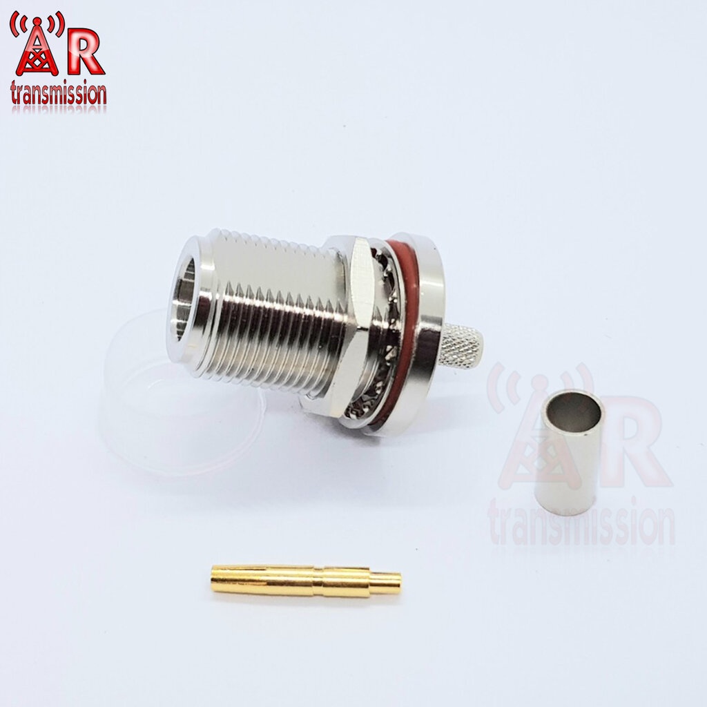 N-Type Female แบบยึดติดแท่น สำหรับสาย RG58 , RG142 , RG400 - รูปที่ 2