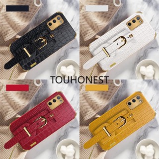 เคส OPPO A57 เคส Oppo A77S เคส Oppo A53S เคส Oppo A55 Case Oppo A53 Case Oppo A16 Case Oppo A52 Case Oppo A72 Cover Oppo A92 Case Oppo A92S Casing Luxury Shockproof Softcase Crocodile Pattern Leather Wrist Strap Phone Case โทรศัพท์มือถือแบบนิ่ม กันกระแทก